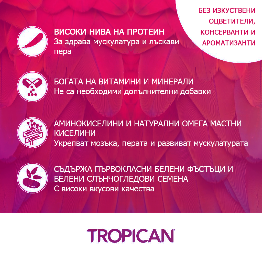 Tropican – Високоефективна формула за папагали, 4 mm гранули - Image 5