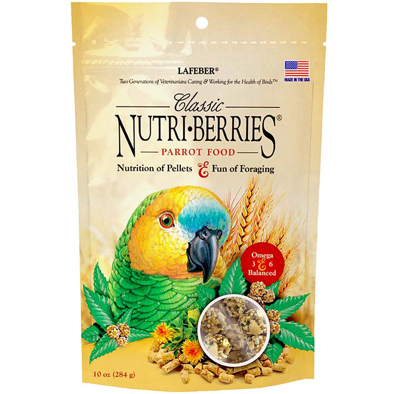lafeber's nutri berries класик за средни и големи видове папагали 0284 кг