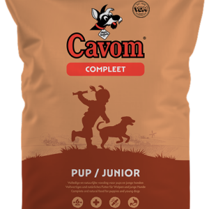 Пълноценна студено пресована гранула за кученца с говеждо и агнешко cavom complete pup/junior