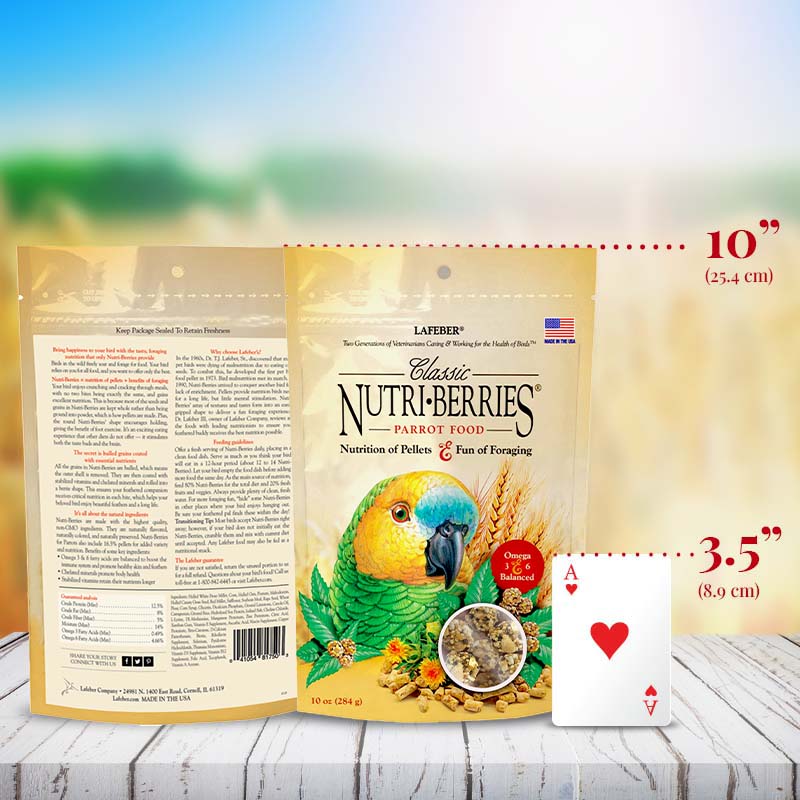 lafeber's nutri berries класик за средни и големи видове папагали
